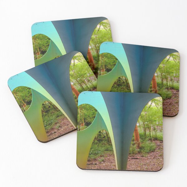 Item preview, Crescent-shaped windows cut into titanium plates designed and sold by Pix4Japan.