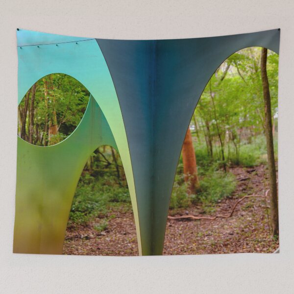 Item preview, Crescent-shaped windows cut into titanium plates designed and sold by Pix4Japan.