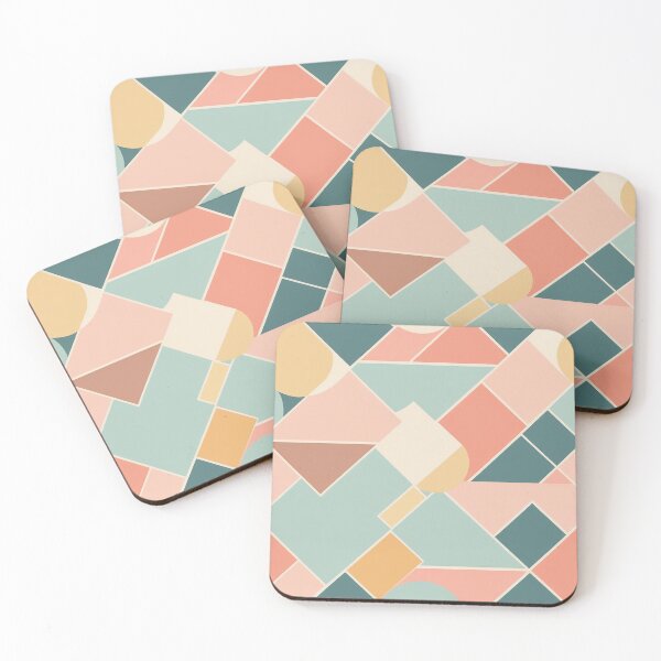 Artikelvorschau,  Vintage Retro-Muster Jahr 80-90 geometrische Pastellfarbe entworfen und verkauft von s-flo-art.