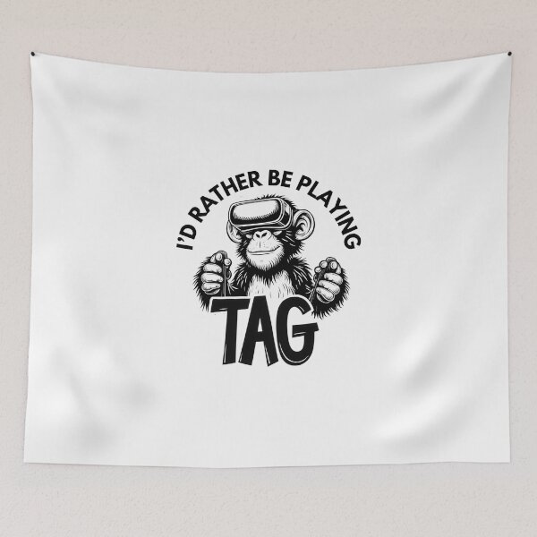 Item preview, Cyberpunk VR Monkey Art TAG Gaming Design designed and sold by Alex Songs.