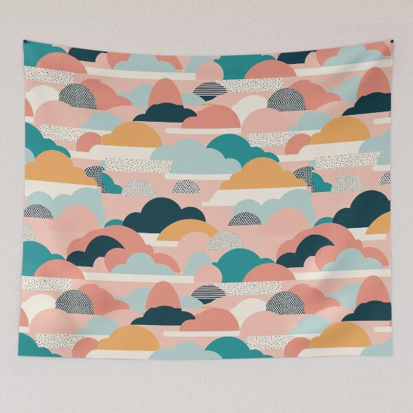 Artikelvorschau, Vintage Retro-Muster Jahr 80-90 geometrische Pastellfarbe entworfen und verkauft von s-flo-art.