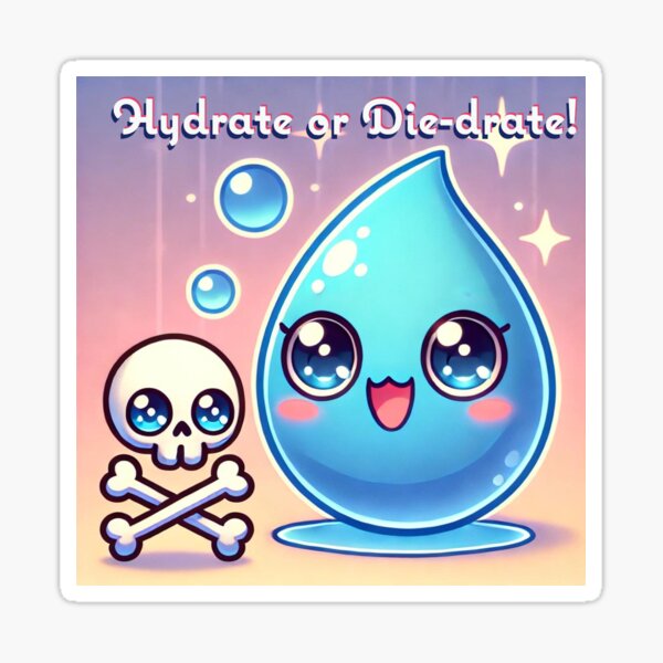 Hydrate or Die-drate! Sticker