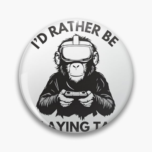 Item preview, I’d Rather Be Playing TAG VR Monkey Gaming Art designed and sold by Alex Songs.