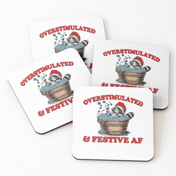 Item preview, Overstimulated & Festive AF Raccoon Xmas Feral And Festive designed and sold by Wisppiaa.