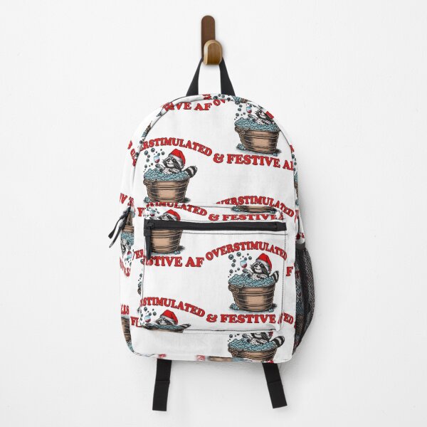 Item preview, Overstimulated & Festive AF Raccoon Xmas Feral And Festive designed and sold by Wisppiaa.