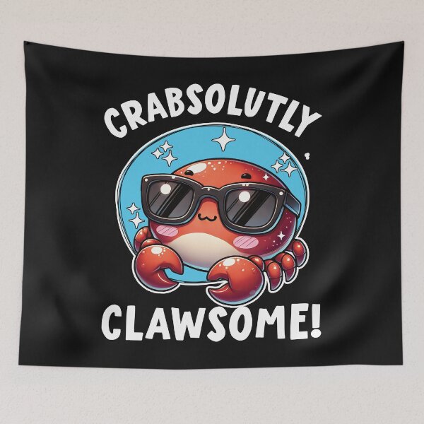 Item preview, Crabsolutely Clawsome Funny Crab Puns designed and sold by samah82.