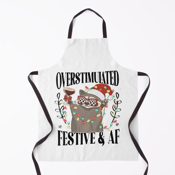 Item preview, Overstimulated & Festive AF Raccoon Xmas Funny Weirdcore designed and sold by Wisppiaa.