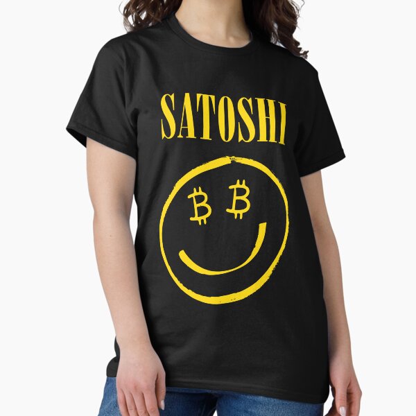 Item preview, Bitcoin Smiley Satoshi Crypto Nirvana Parody Design XRP Music  designed and sold by w1ckerman.