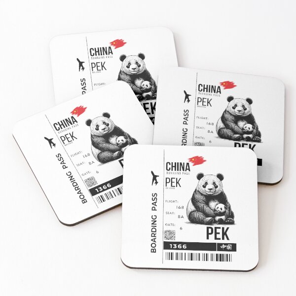 Item preview, China Boarding Pass Panda Stylized designed and sold by InkWhirl.