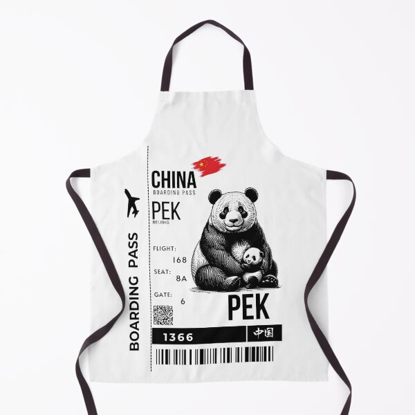Item preview, China Boarding Pass Panda Stylized designed and sold by InkWhirl.