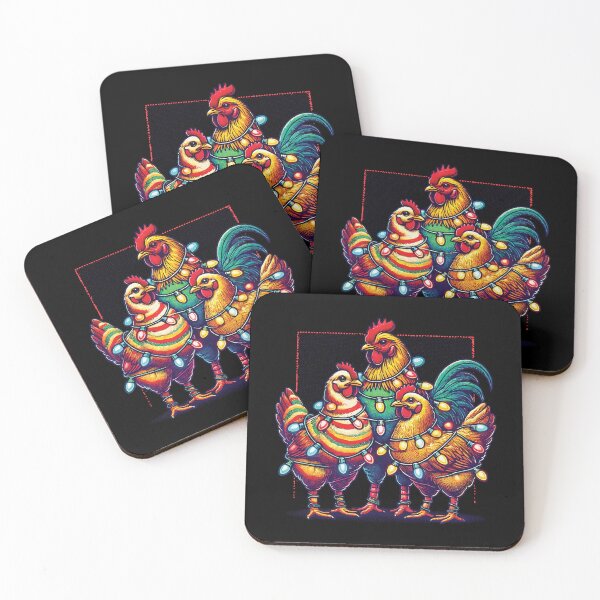 Item preview, Funny Christmas Chickens Fairy Lights designed and sold by LuminOrb.