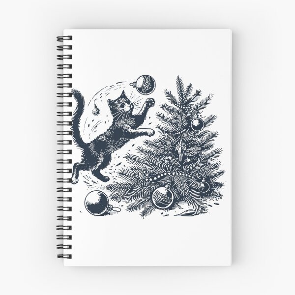 Item preview, Funny Cat Christmas Retro Vintage Style designed and sold by LuminOrb.