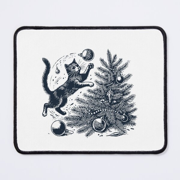 Item preview, Funny Cat Christmas Retro Vintage Style designed and sold by LuminOrb.