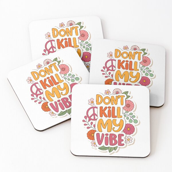 Item preview, Don't Kill My Vibe Groovy Sticker – Retro Peace Design designed and sold by FluffyPeels.