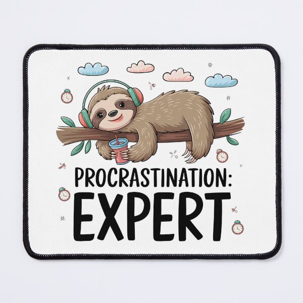 Item preview, Procrastination Expert Sloth designed and sold by Lily-and-Lyle.
