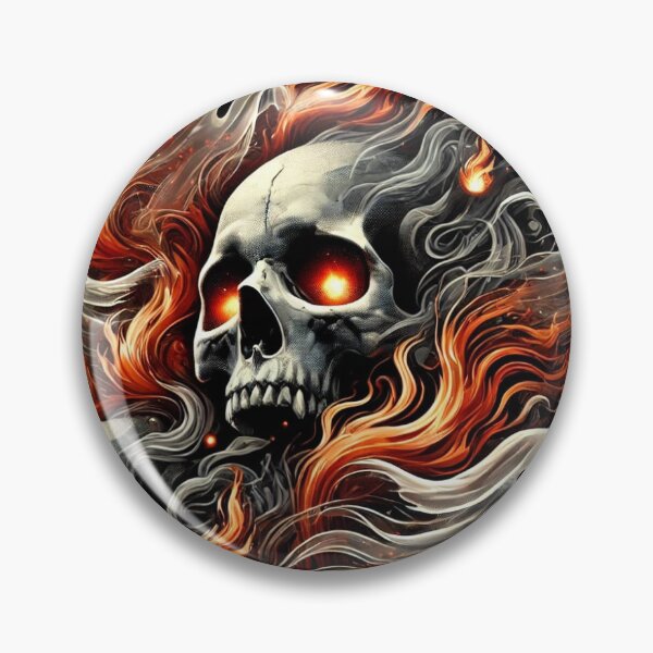Item preview, Ghost skull flames art designed and sold by Manavent.