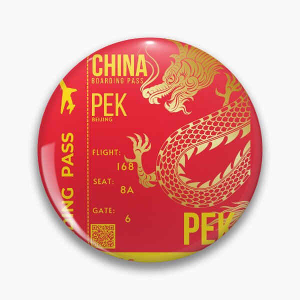 Item preview,  China Boarding Pass Lucky Dragon  Stylized designed and sold by InkWhirl.