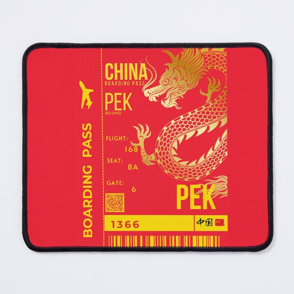 Item preview,  China Boarding Pass Lucky Dragon  Stylized designed and sold by InkWhirl.