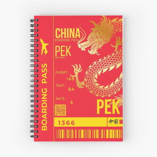 Item preview,  China Boarding Pass Lucky Dragon  Stylized designed and sold by InkWhirl.
