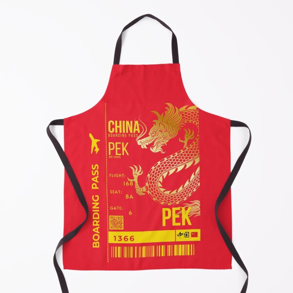 Item preview, China Boarding Pass Lucky Dragon Stylized designed and sold by InkWhirl.