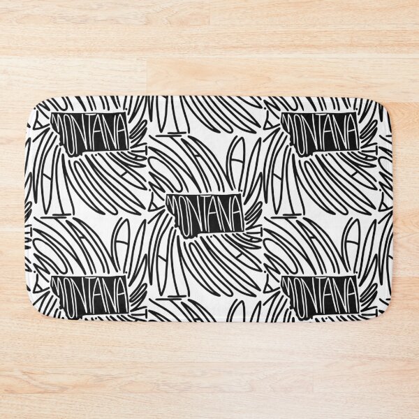 Item preview, Montana State - MT Map and Flag - Black and White - Typography USA America North The Treasure State designed and sold by Ranggasme.