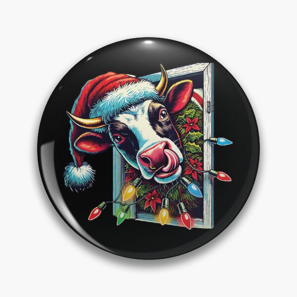 Item preview, Funny Christmas Cow With Lights designed and sold by LuminOrb.