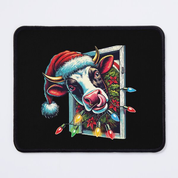 Item preview, Funny Christmas Cow With Lights designed and sold by LuminOrb.