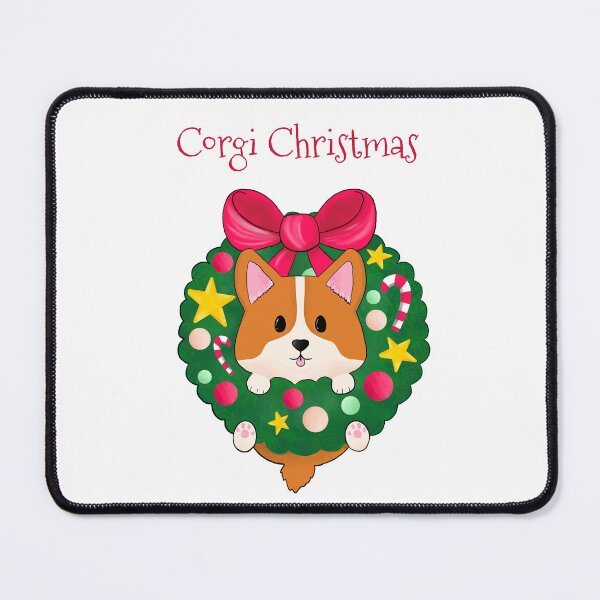 Item preview, Corgi Christmas - Cute puppy inside a festive wreath designed and sold by Wolshebnaja.