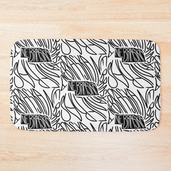 Item preview, Nebraska State - NE Map and Flag - Black and White - Typography USA Cornhusker State designed and sold by Ranggasme.