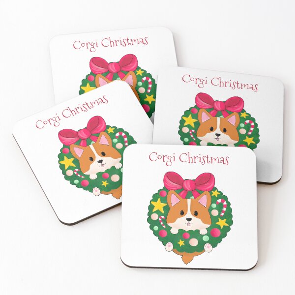 Item preview, Corgi Christmas - Cute puppy inside a festive wreath designed and sold by Wolshebnaja.