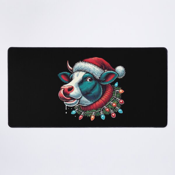 Item preview, Christmas Funny Cow With Fairy Lights designed and sold by LuminOrb.