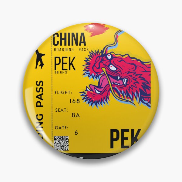 Item preview,  China Boarding Pass Artsy Dragon  Stylized designed and sold by InkWhirl.