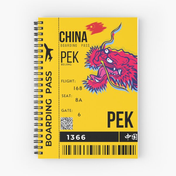 Item preview,  China Boarding Pass Artsy Dragon  Stylized designed and sold by InkWhirl.