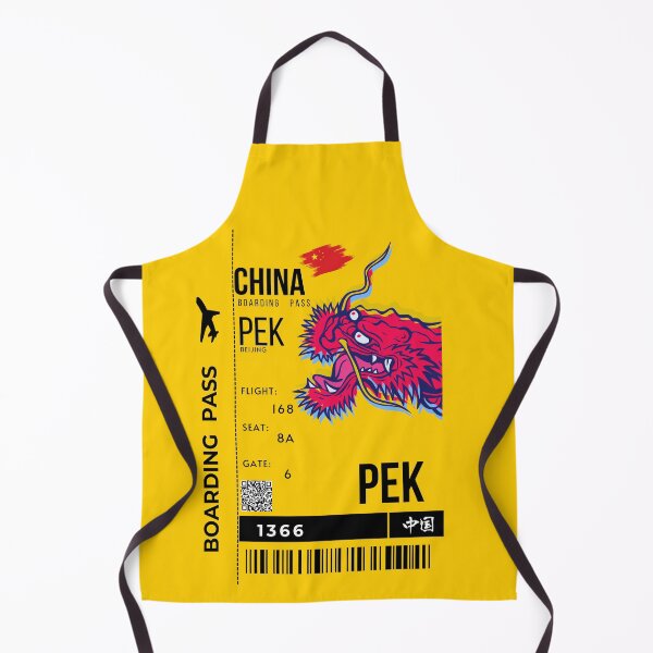 Item preview, China Boarding Pass Artsy Dragon Stylized designed and sold by InkWhirl.