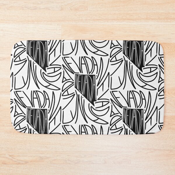Item preview, Nevada State - NV Map and Flag - Black and White - Typography USA America the Silver State designed and sold by Ranggasme.