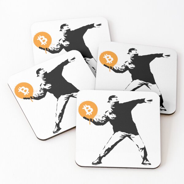 Item preview, Banksy Bitcoin Flower Thrower Spray designed and sold by createmvt.