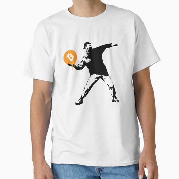 Item preview, Banksy Bitcoin Flower Thrower Spray designed and sold by createmvt.