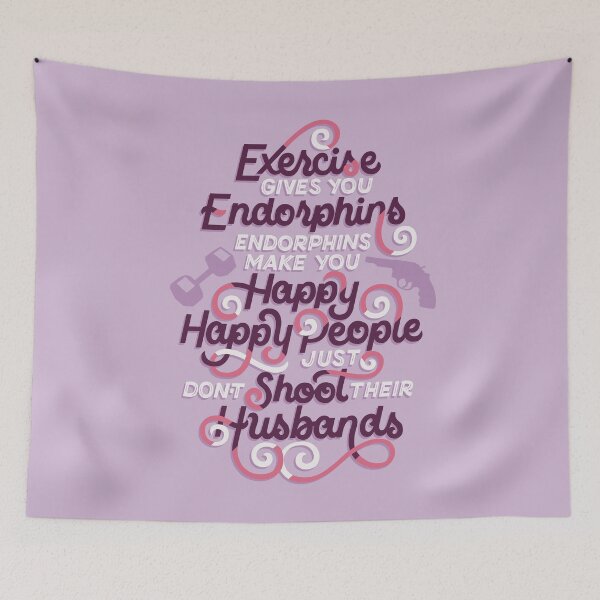 Item preview, Happy People Don't Shoot Their Husbands designed and sold by polliadesign.