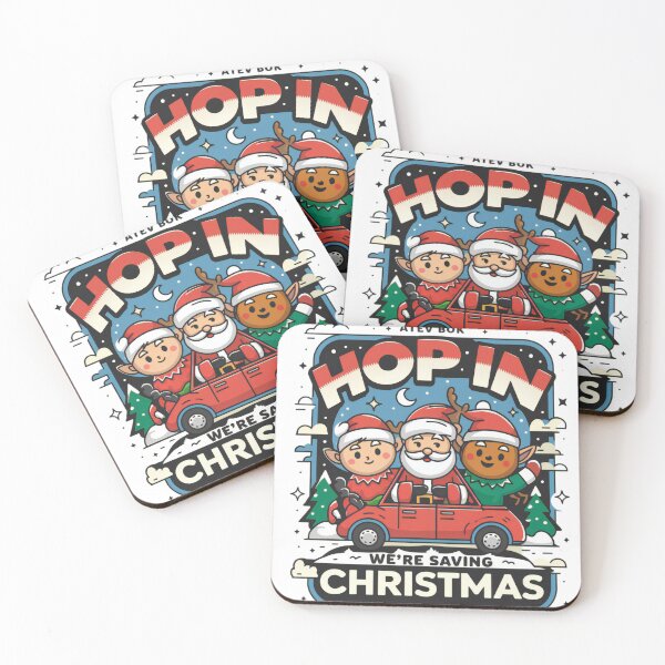 Item preview, Santa and Elves Saving Christmas in Car Design designed and sold by lubushop1.
