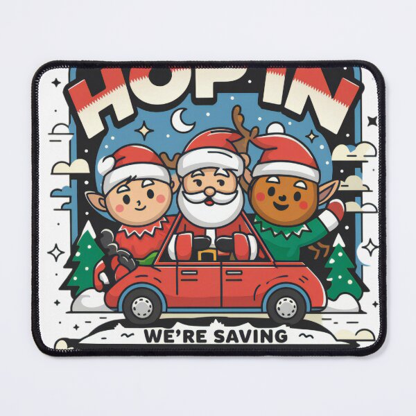 Item preview, Santa and Elves Saving Christmas in Car Design designed and sold by lubushop1.