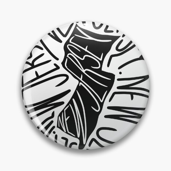 Item preview, New Jersey State - NJ Map and Flag - Black and White - Typography USA America The Garden State designed and sold by Ranggasme.