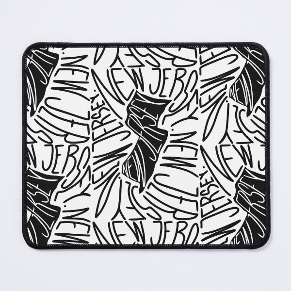 Item preview, New Jersey State - NJ Map and Flag - Black and White - Typography USA America The Garden State designed and sold by Ranggasme.