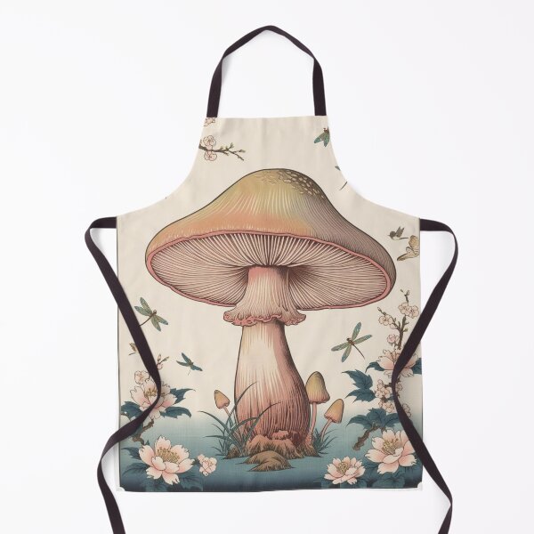 Item preview, Enchanting Mushroom Motif with Cherry Blossoms and Dragonflies designed and sold by RunningOnFumes.