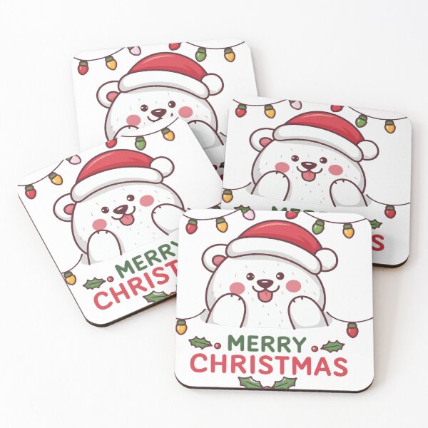 Item preview, Merry Christmas Polar Bear Illustration designed and sold by lubushop1.