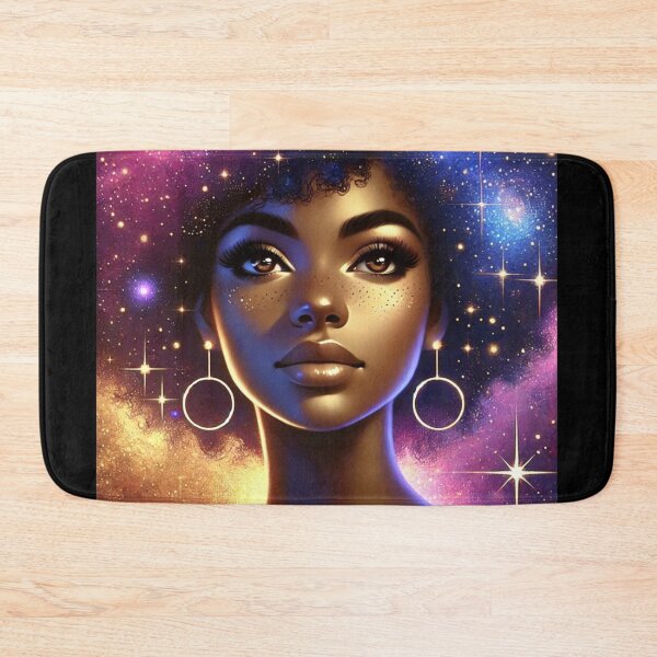 Item preview, Afro-Futuristic Black Woman in Celestial Glow designed and sold by MomentsbyMo.