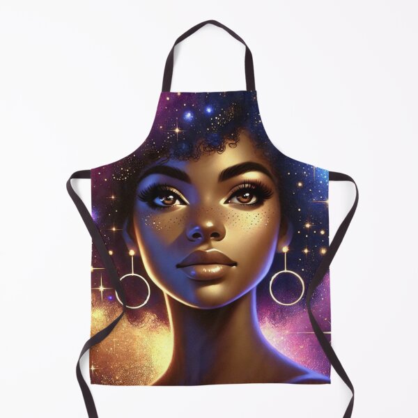 Item preview, Afro-Futuristic Black Woman in Celestial Glow designed and sold by MomentsbyMo.