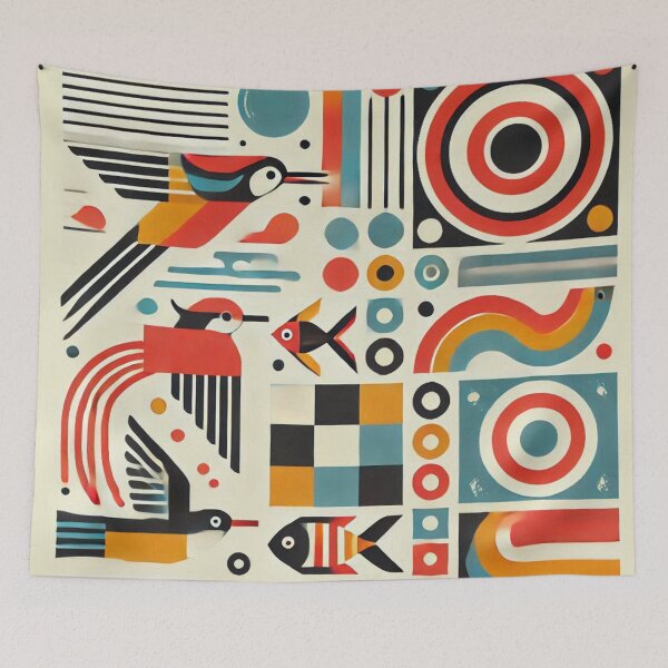 Item preview, geometry of Bird fish  designed and sold by ZulryLifestyles.