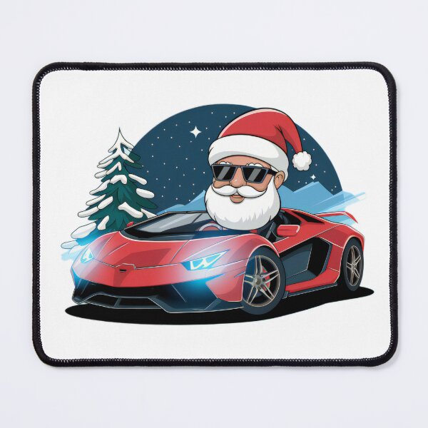 Item preview, Cool Santa in Sports Car Christmas Sticker designed and sold by lubushop1.