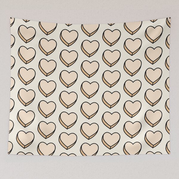 Item preview, beige heart, cute geometric heart, friendship emoji designed and sold by folklorewhisper.