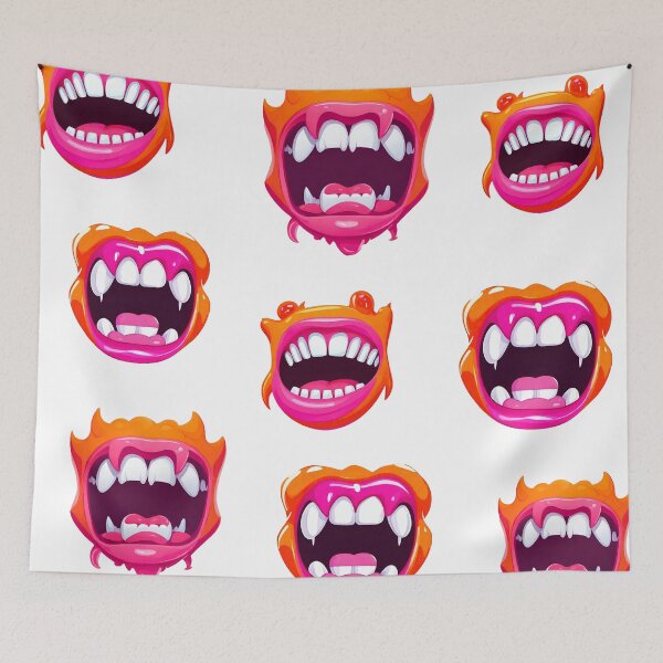 Item preview, Cartoon Monster Mouth Pattern 1 designed and sold by Tom-Johnson.